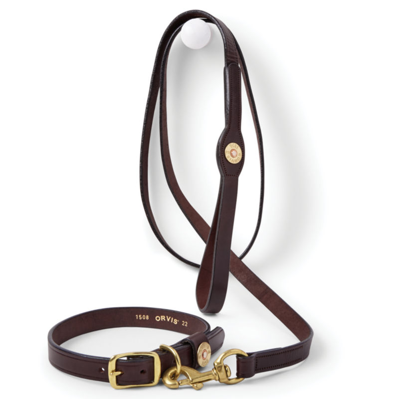 Leather Shotshell Dog Collar and Leash